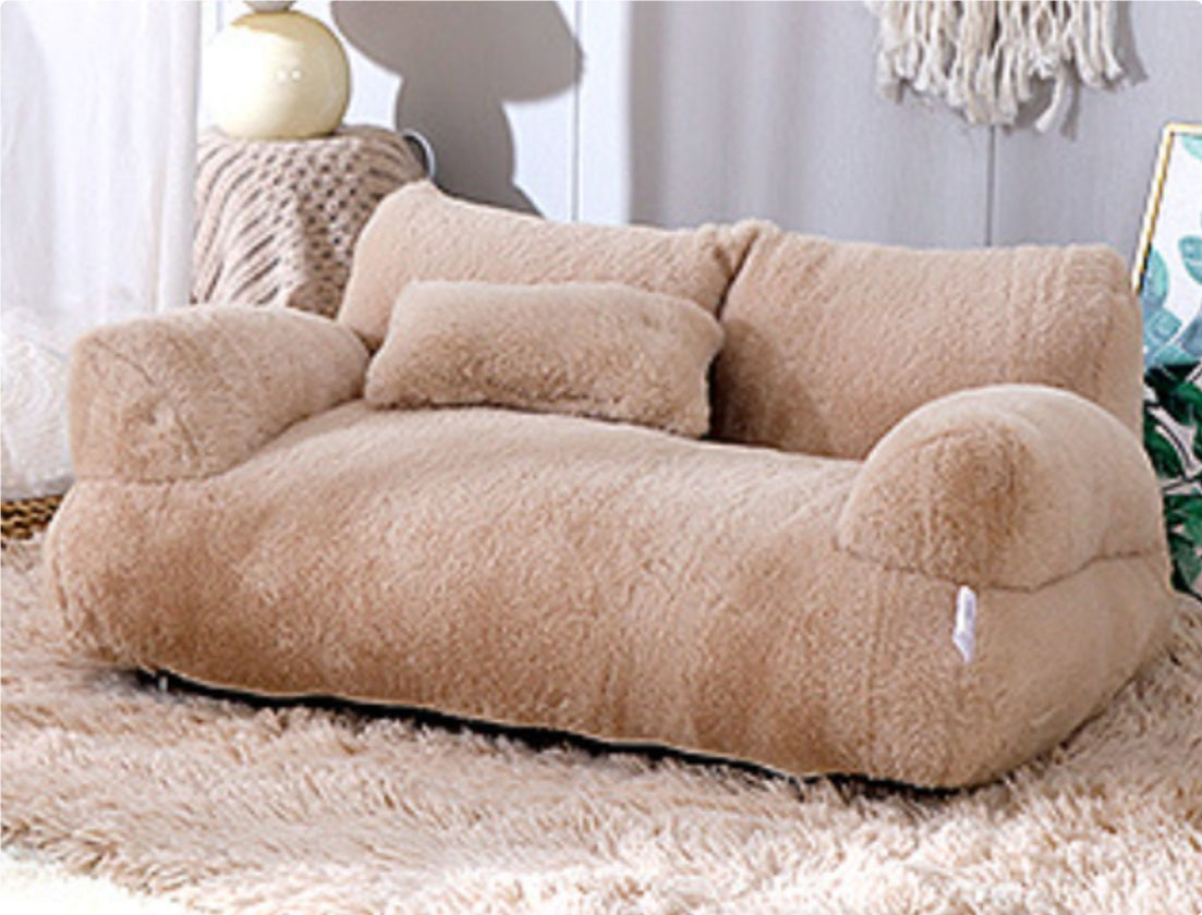 Luxury Plush Pet Sofa Bed for Cats and Small Dogs