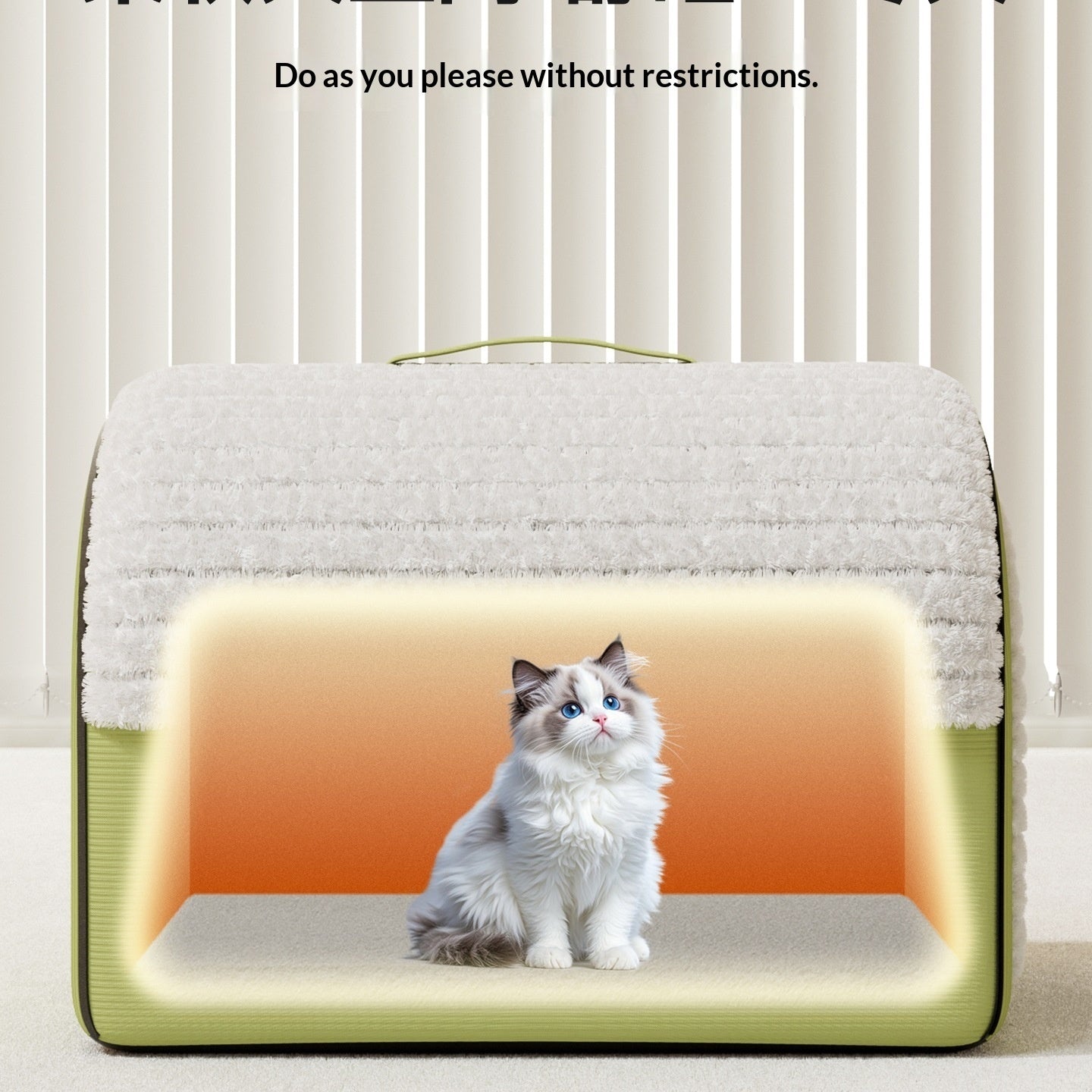 Enclosed Winter Cat Bed Thickened Four-Season Warm Pet House Cushion