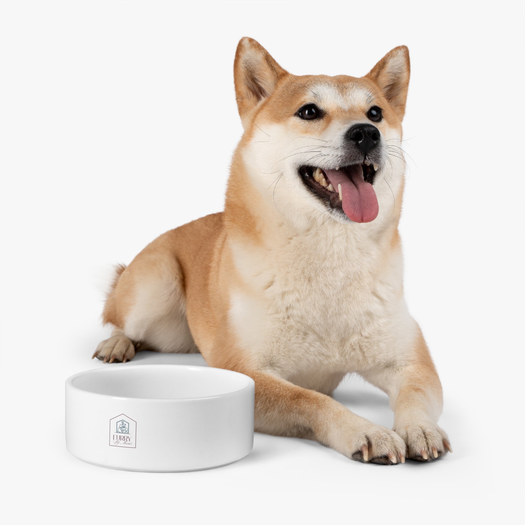 Ceramic Pet Bowl with Custom Home Logo — Personalized Dog & Cat Feeder