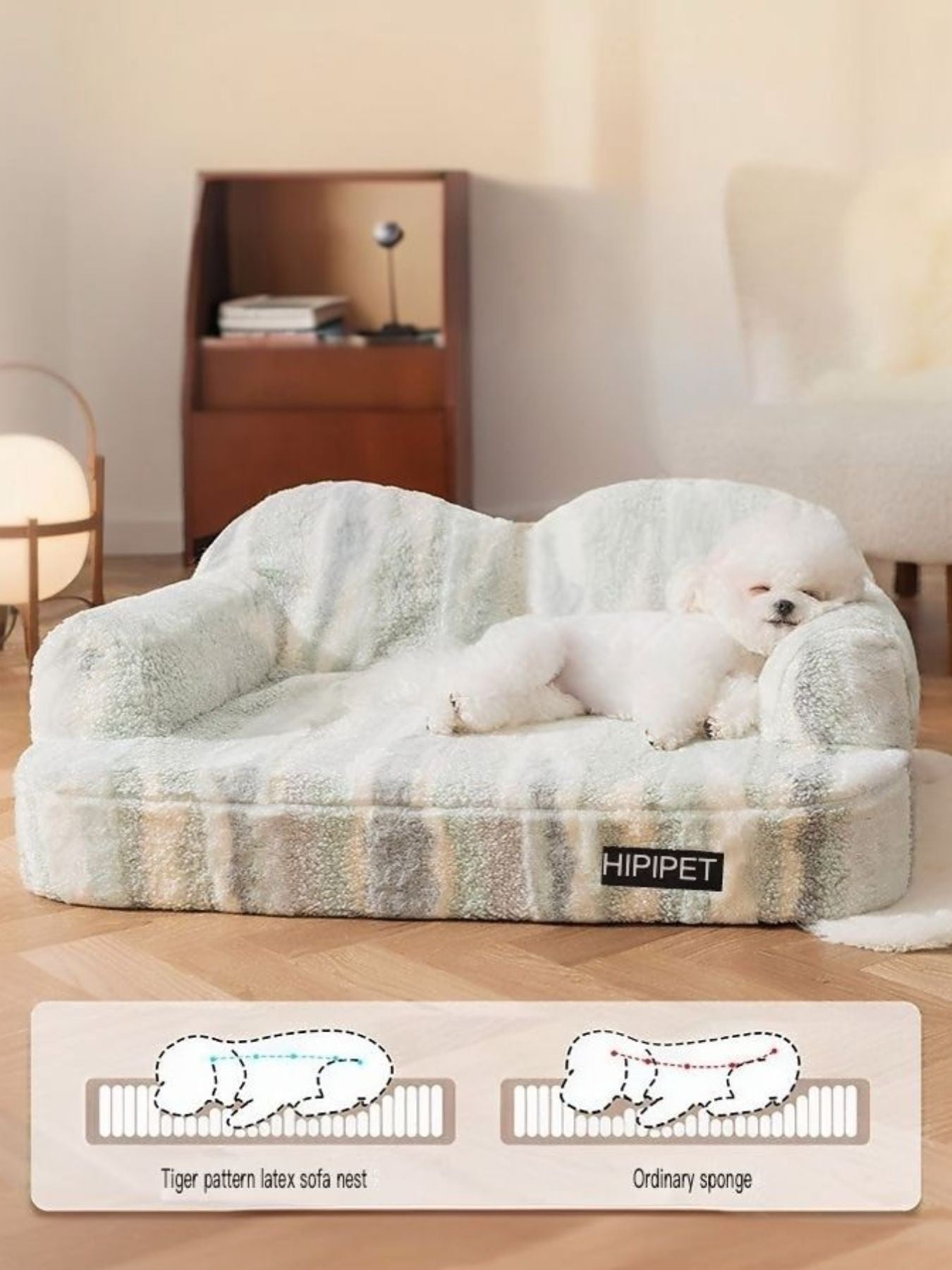 Soft Plush Pet Bed Comfortable Sleeping Cushion for Dogs Cats Puppies