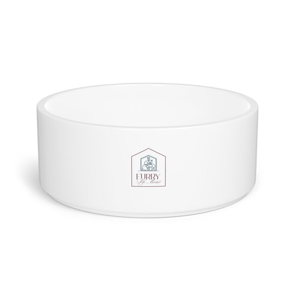 Ceramic Pet Bowl with Custom Home Logo — Personalized Dog & Cat Feeder