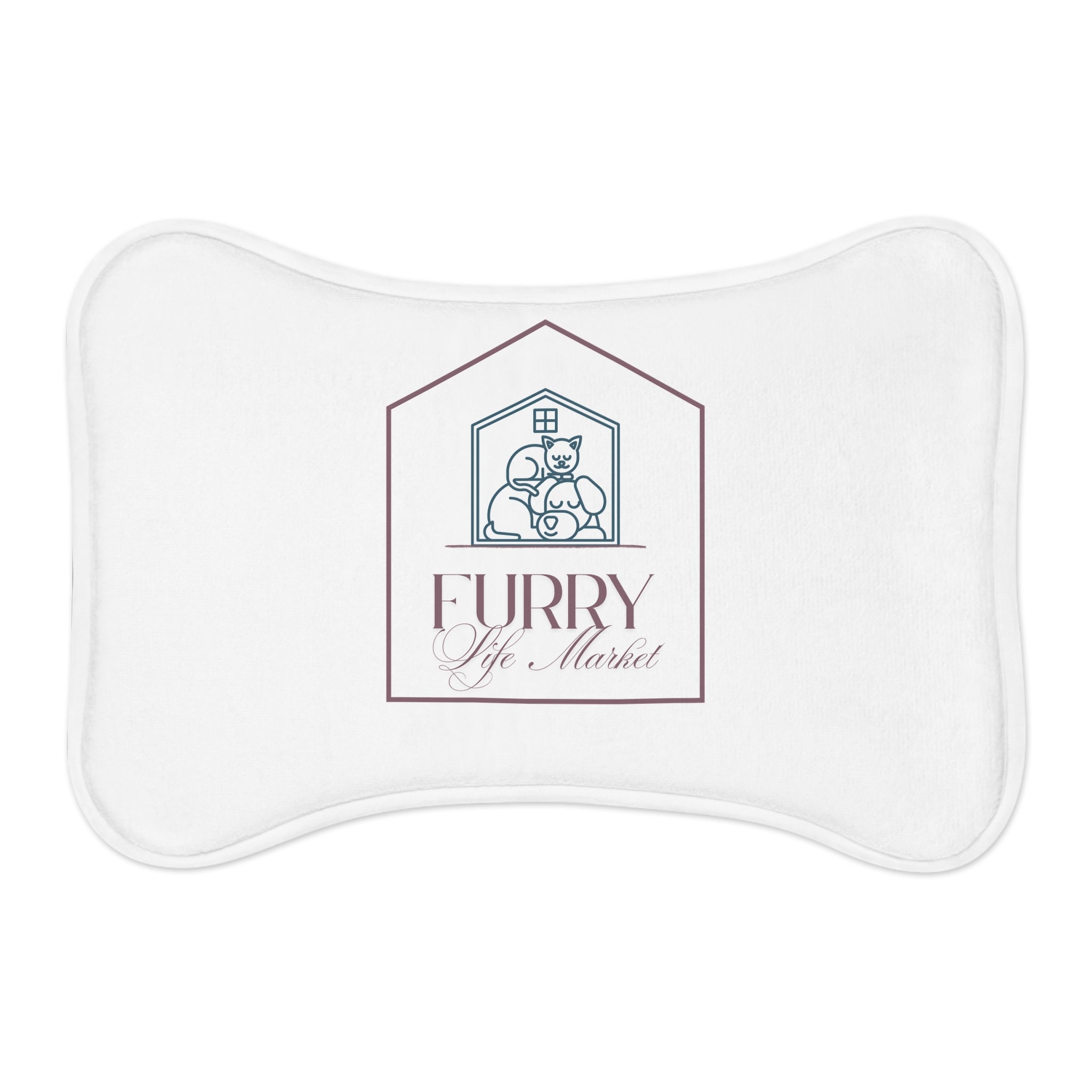Pet Feeding Mat — 'Furry Life Market' Waterproof Dog & Cat Bowl Placemat