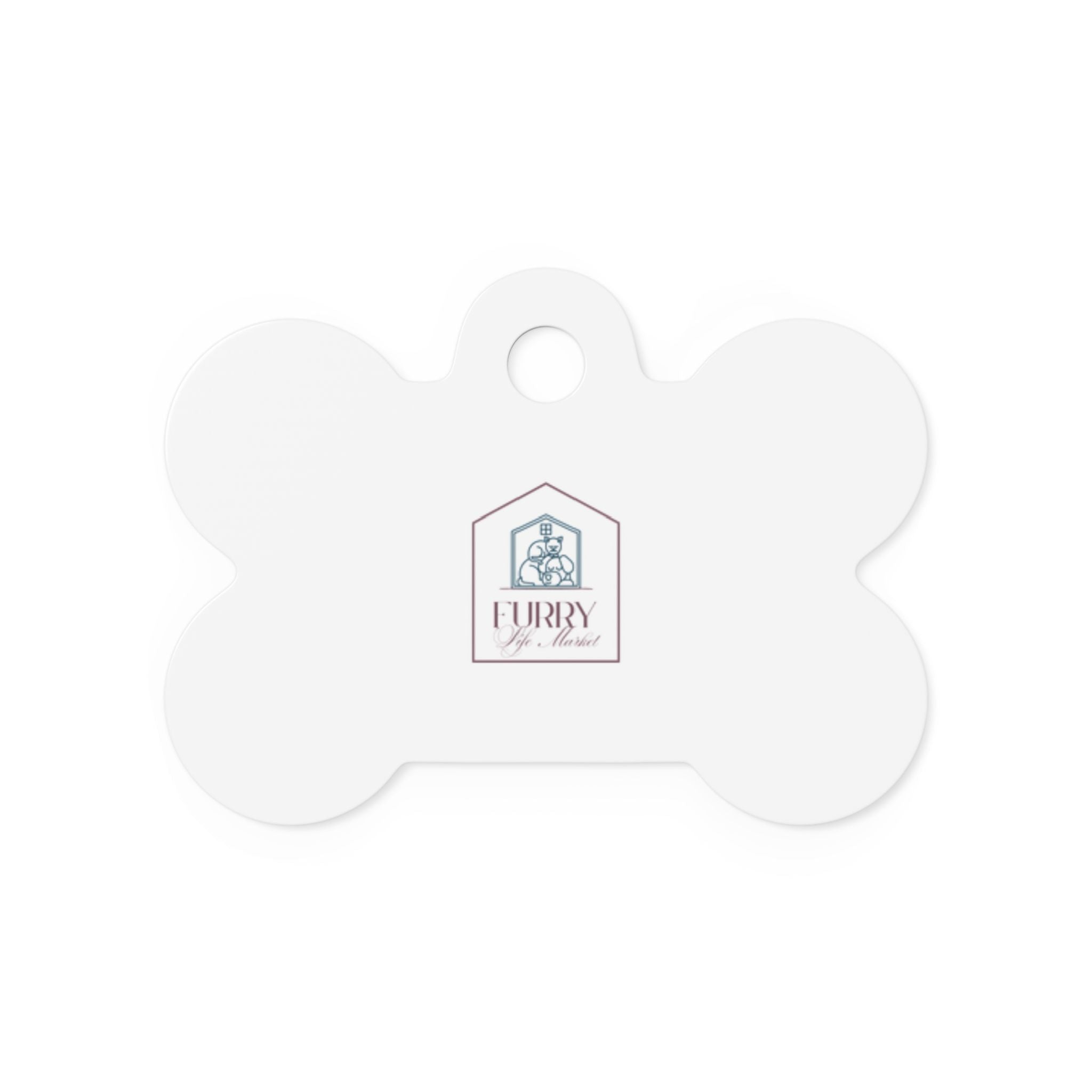 Pet Tag — Custom Bone-Shaped ID Tag with Furry Friend Logo