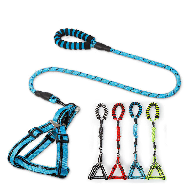 Dog Leash and Chest Harness Set for Comfortable Pet Walking