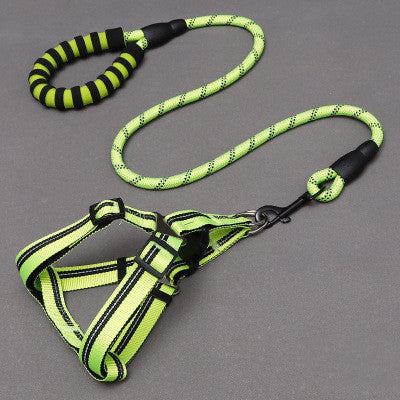 Dog Leash and Chest Harness Set for Comfortable Pet Walking