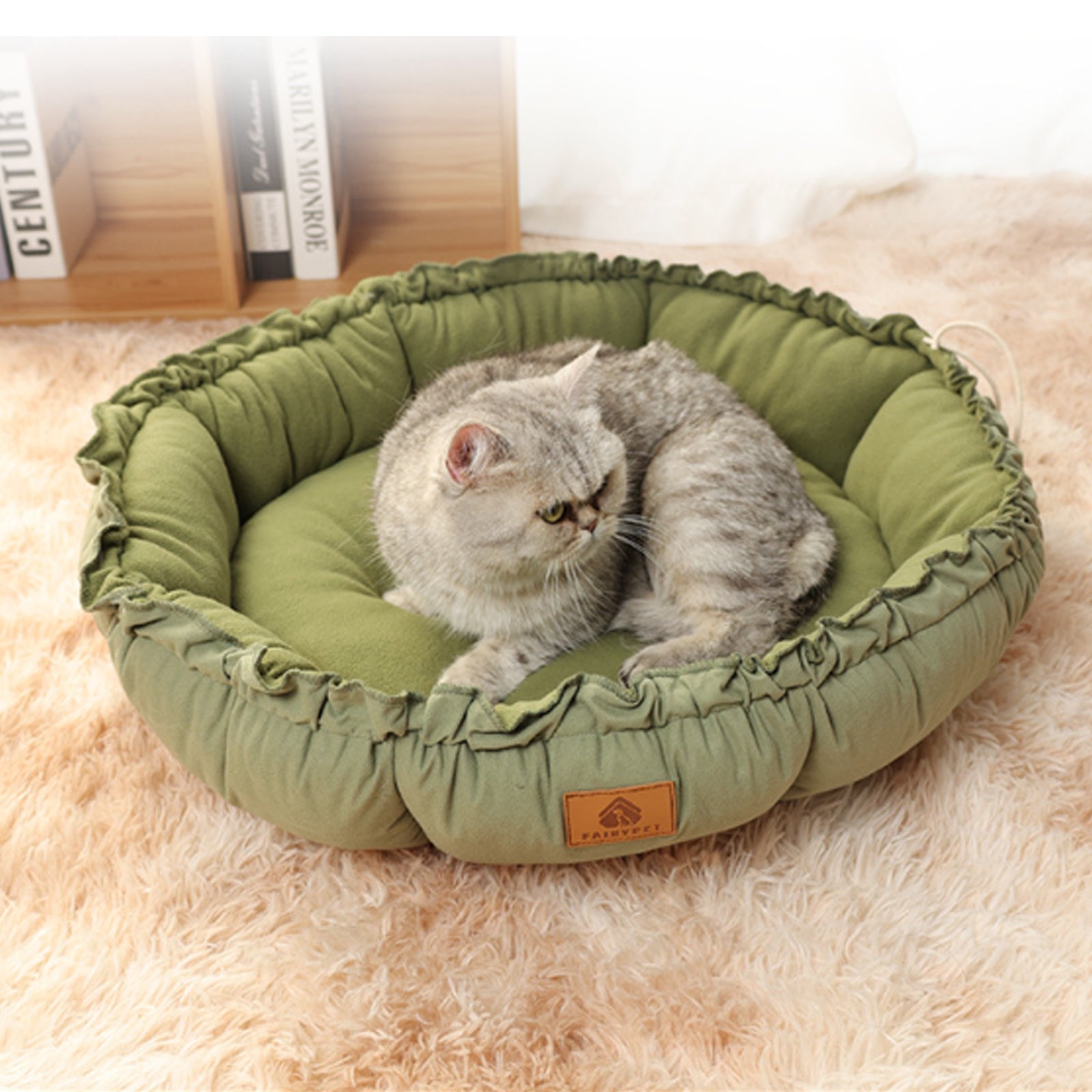 Reversible Donut Pet Bed for Indoor Cats Puppies and Kittens