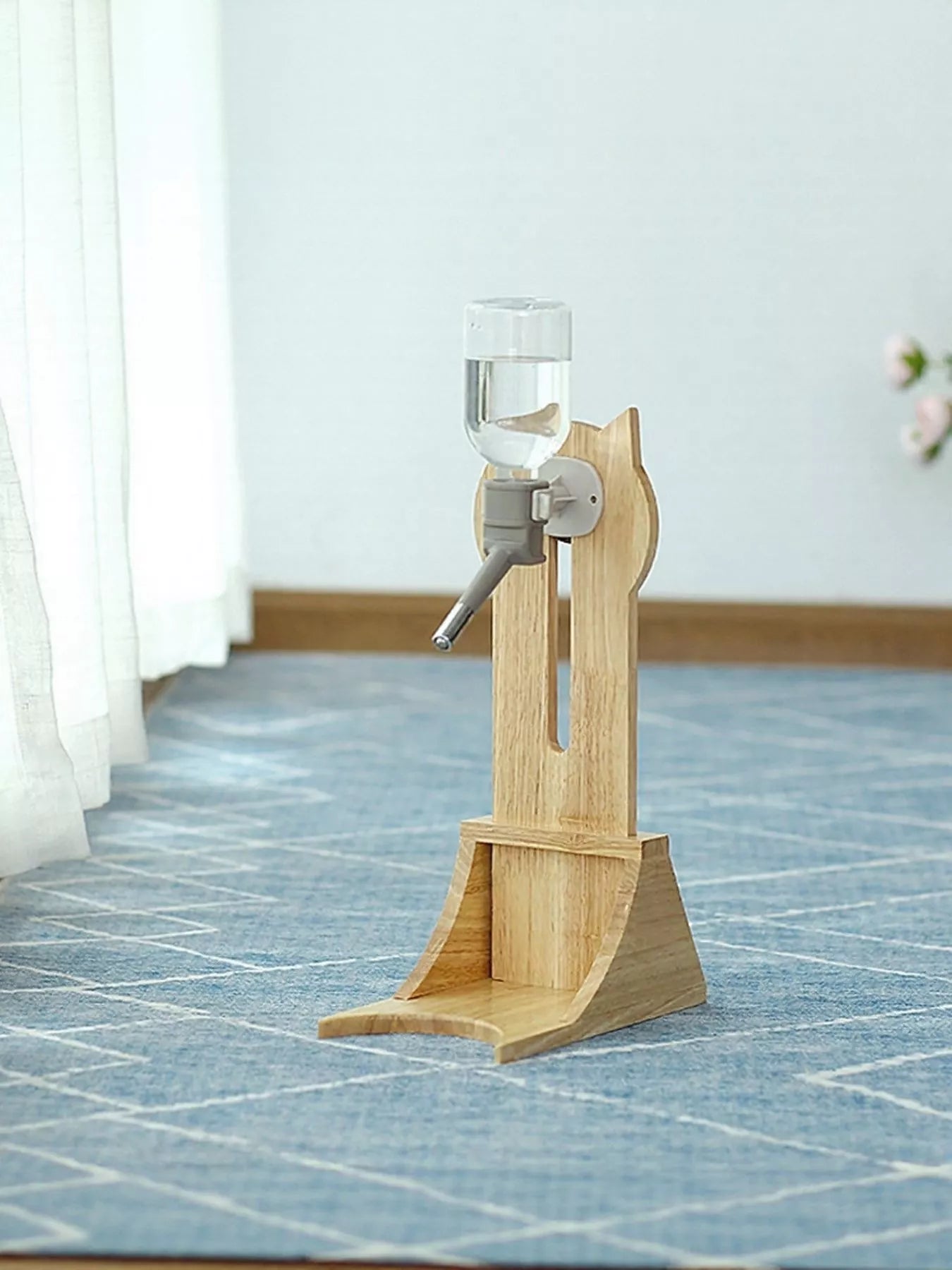 Wooden Pet Water Dispenser Elevated Durable Stylish Drinking Feeding Station
