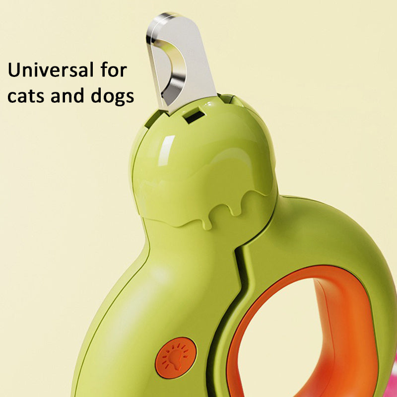 LED Pet Nail Clippers Safe Grooming Tool for Cats Dogs
