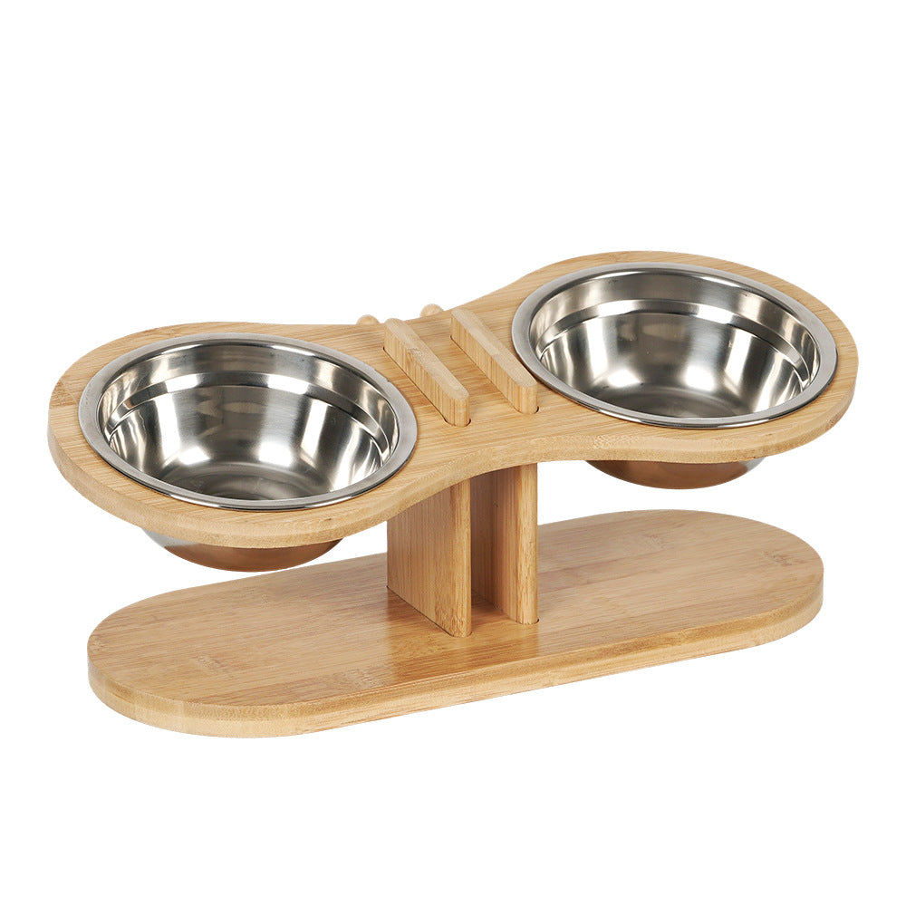 Adjustable Tilted Pet Stand with Feeding Bowl for Comfortable Eating