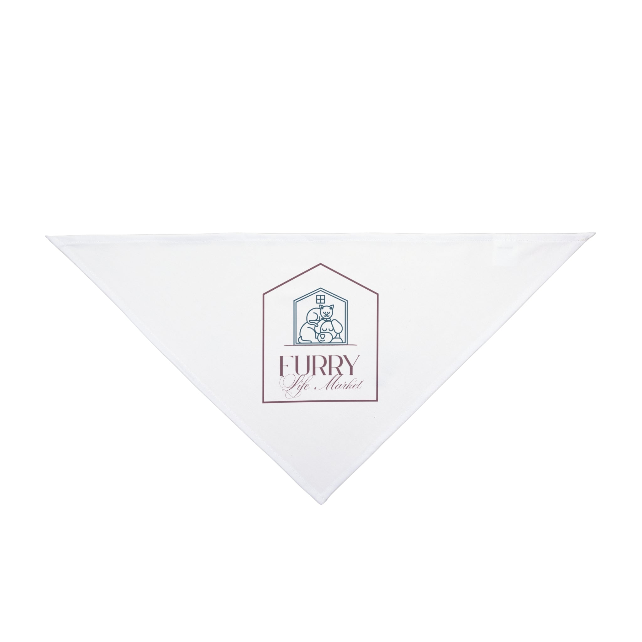 Pet Bandana — 'Furry Spa & Retreat' Logo Triangle Bandana for Dogs & Cats