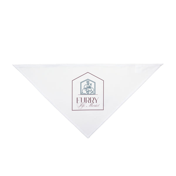Pet Bandana — 'Furry Spa & Retreat' Logo Triangle Bandana for Dogs & Cats