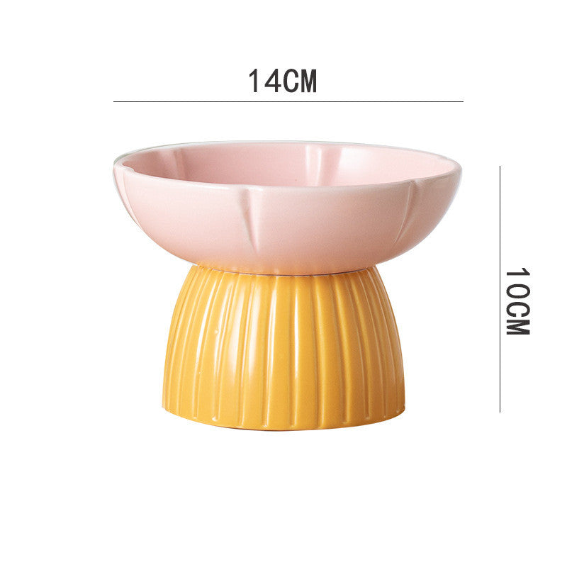 Ceramic Pet Feeding Bowl Macaron Candy Color for Cats Dogs