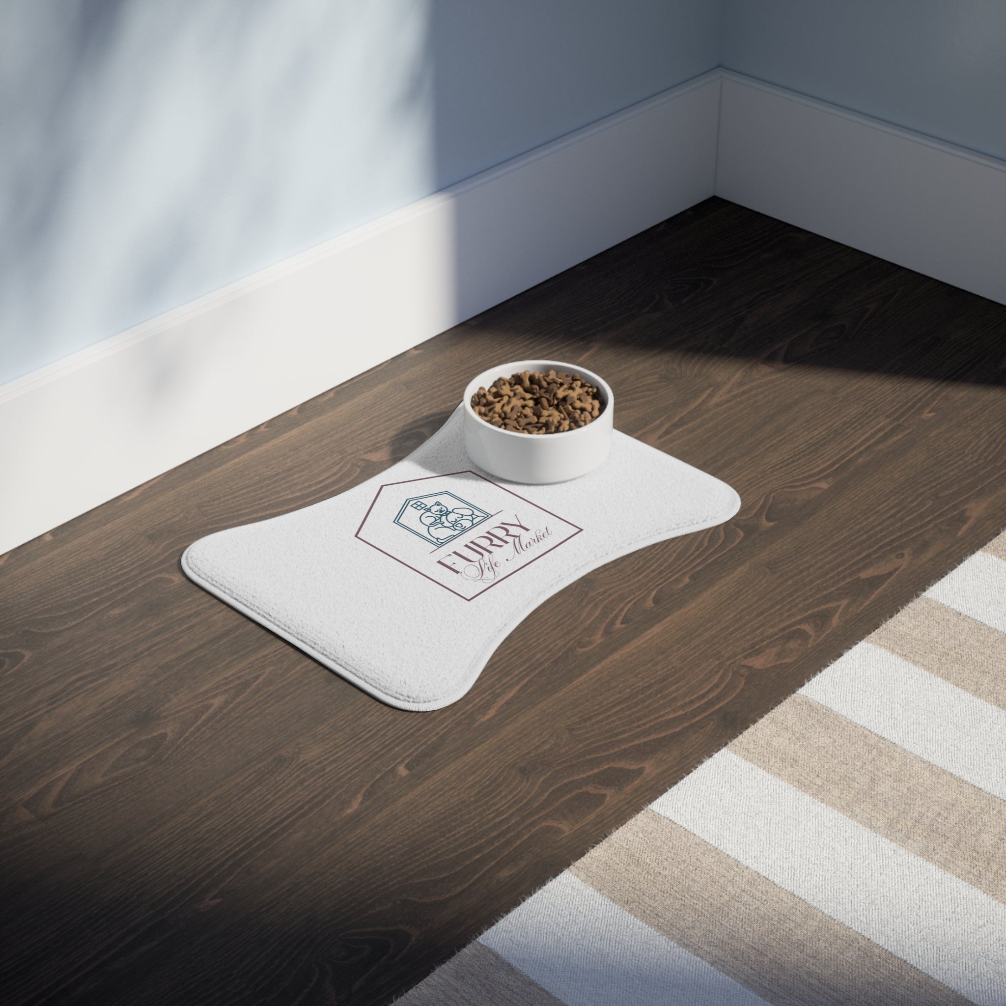 Pet Feeding Mat — 'Furry Life Market' Waterproof Dog & Cat Bowl Placemat