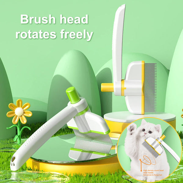 Self-Cleaning Pet Comb Hair Removal Brush for Cats and Dogs