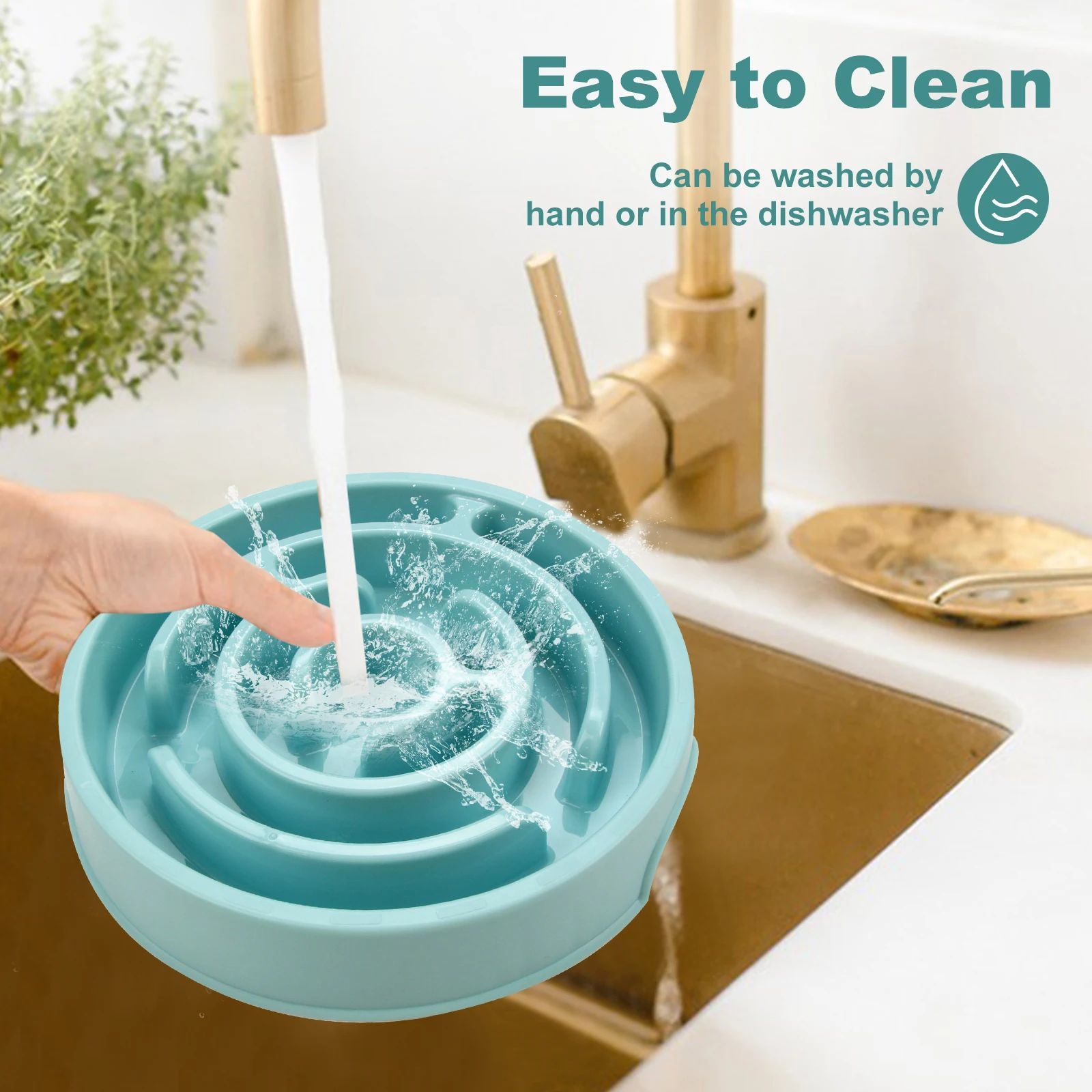 Non Slip Slow Feeder Dog Bowl for Healthy Pet Feeding