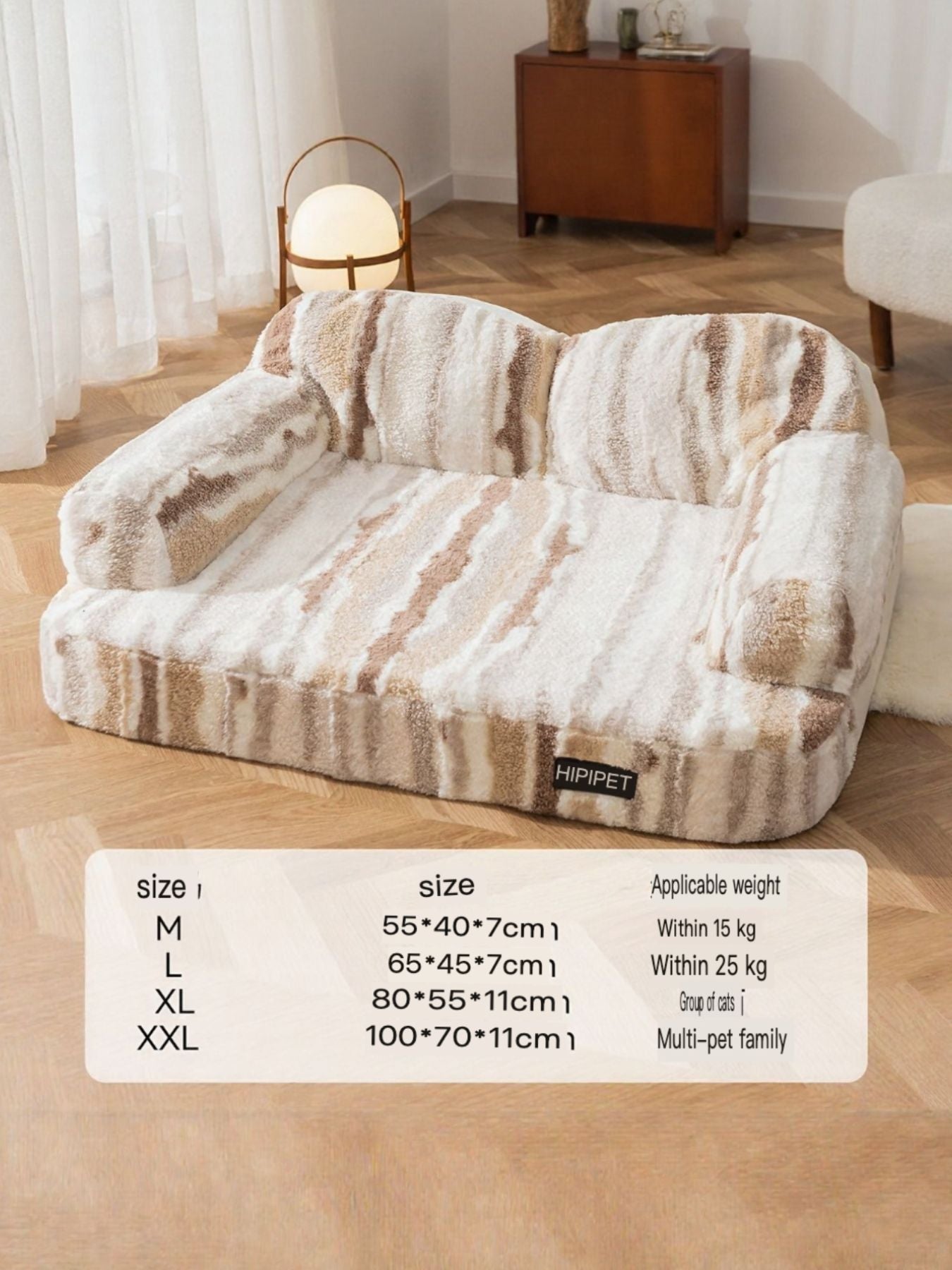 Soft Plush Pet Bed Comfortable Sleeping Cushion for Dogs Cats Puppies