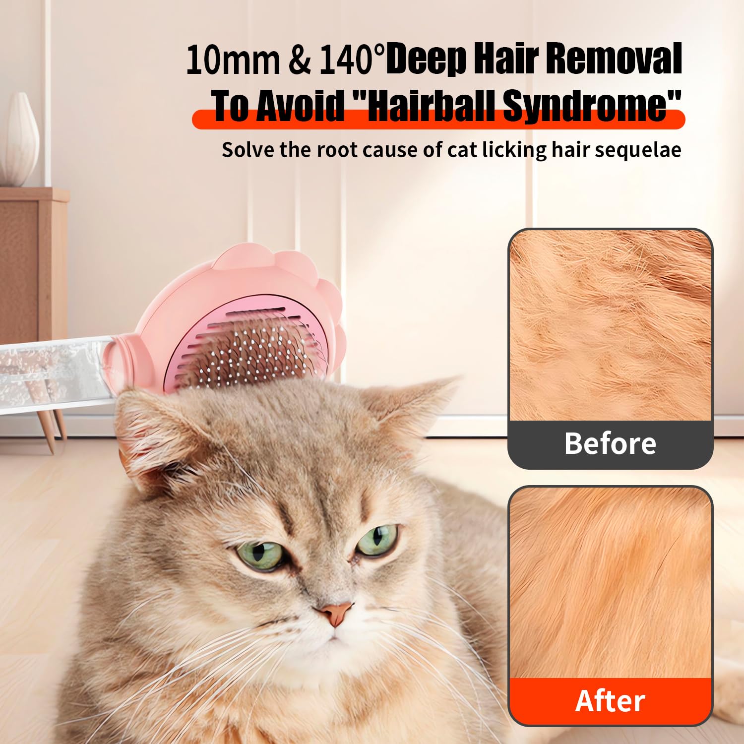Self-Cleaning Spray Pet Brush for Cats and Dogs Grooming Tool
