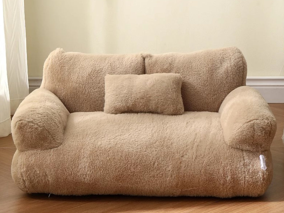 Luxury Plush Pet Sofa Bed for Cats and Small Dogs