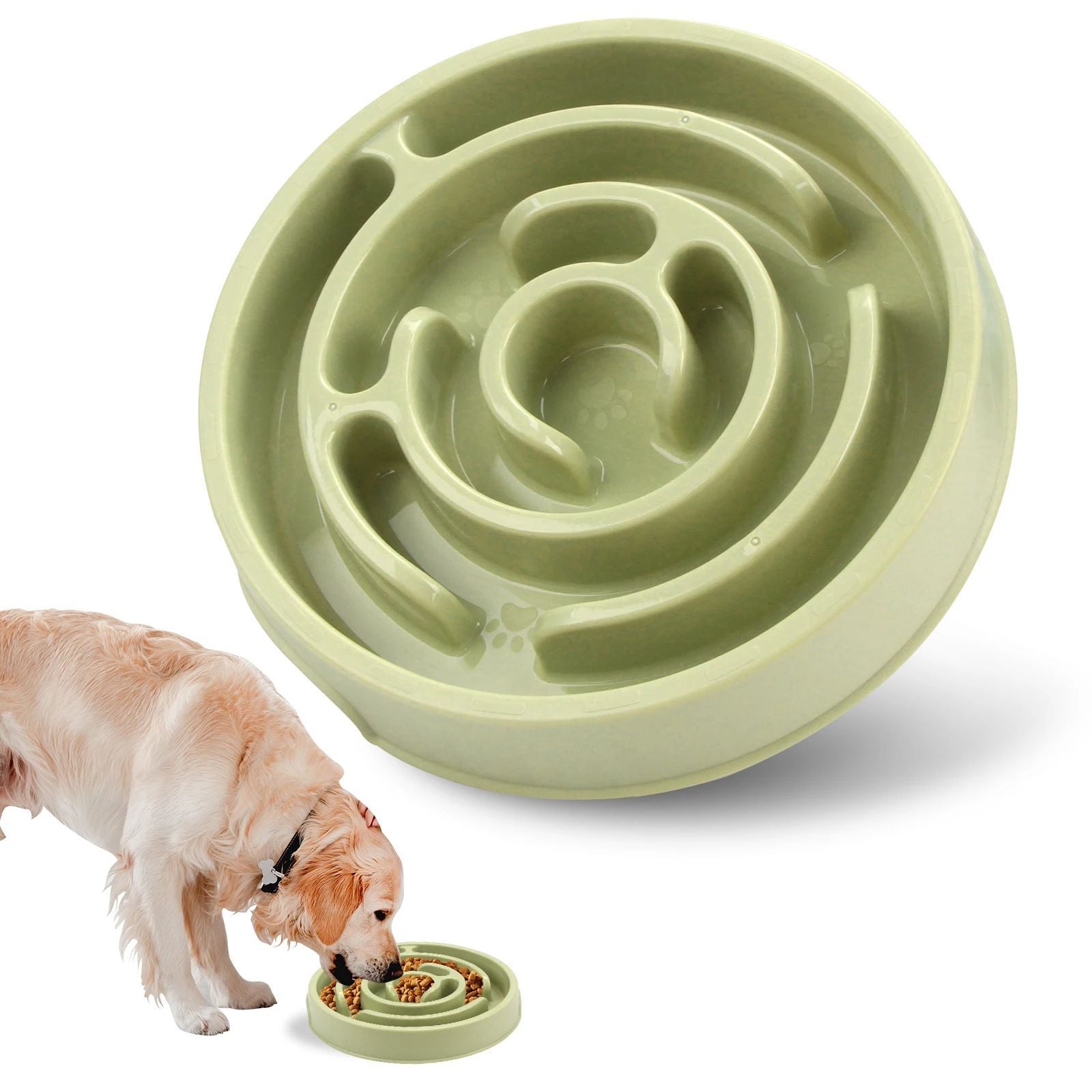 Non Slip Slow Feeder Dog Bowl for Healthy Pet Feeding
