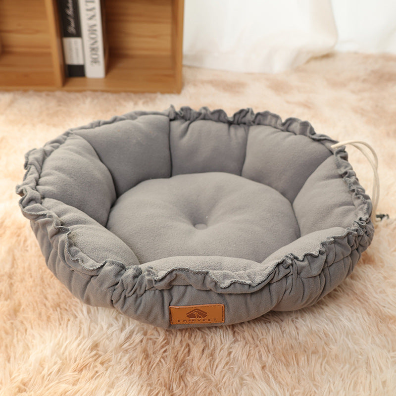Reversible Donut Pet Bed for Indoor Cats Puppies and Kittens