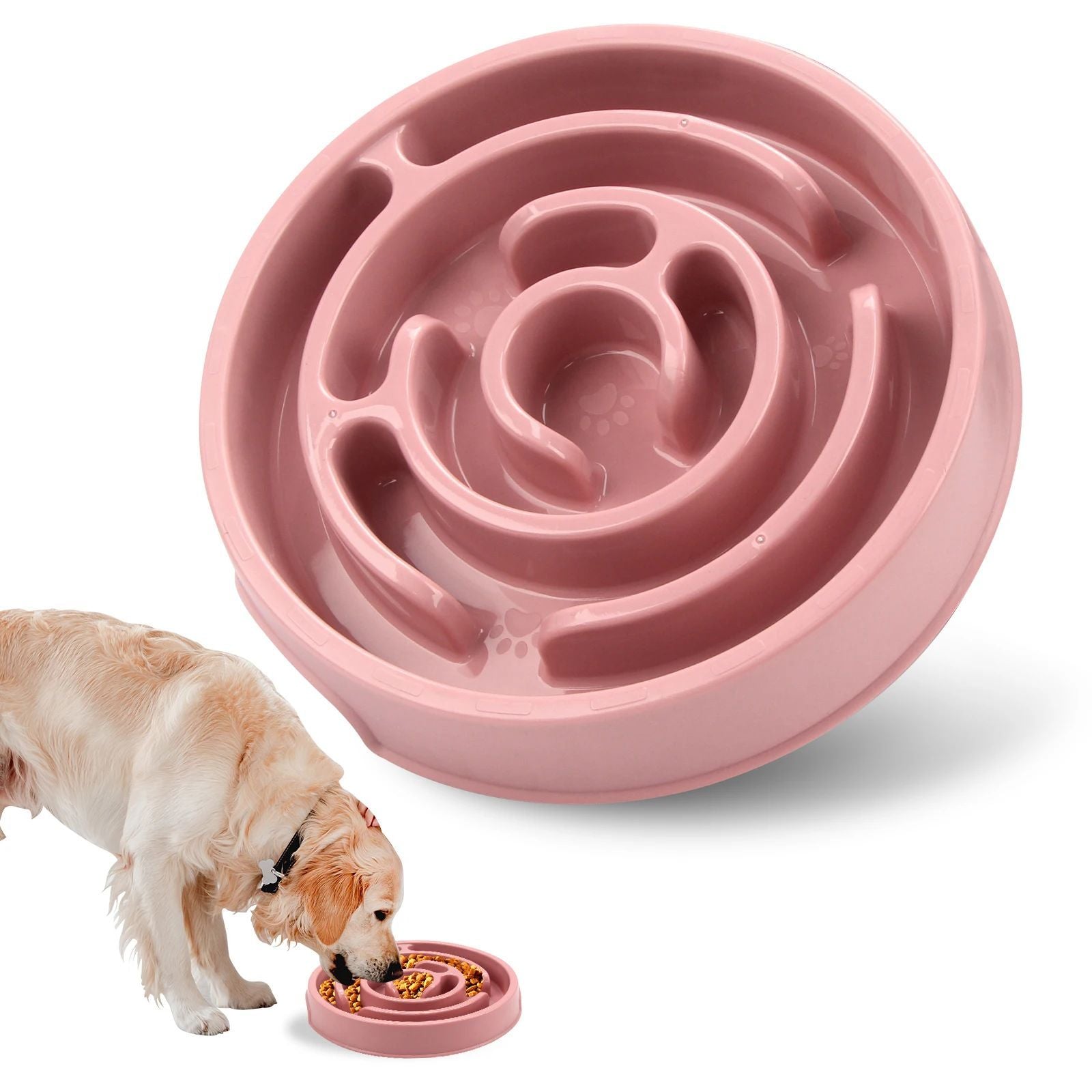 Non Slip Slow Feeder Dog Bowl for Healthy Pet Feeding