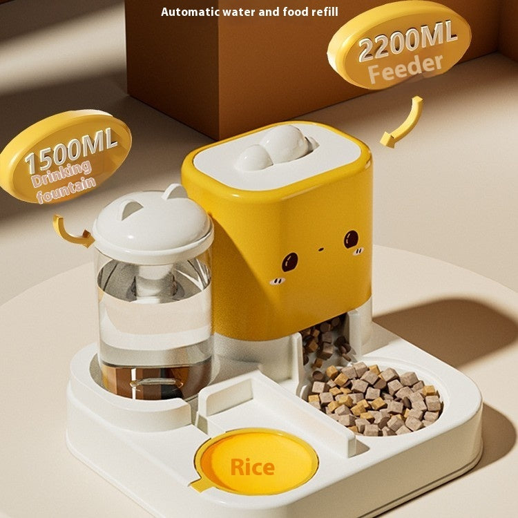 Automatic Pet Water Fountain and Feeder for Cats Dogs Daily