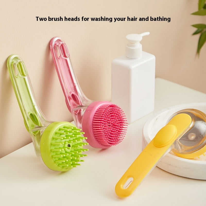 Long Handle Pet Bath Brush for Dogs and Cats Grooming