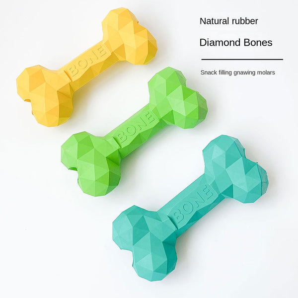 Diamond Bone Slow-Feeding Chew Toy for Dogs Interactive Play