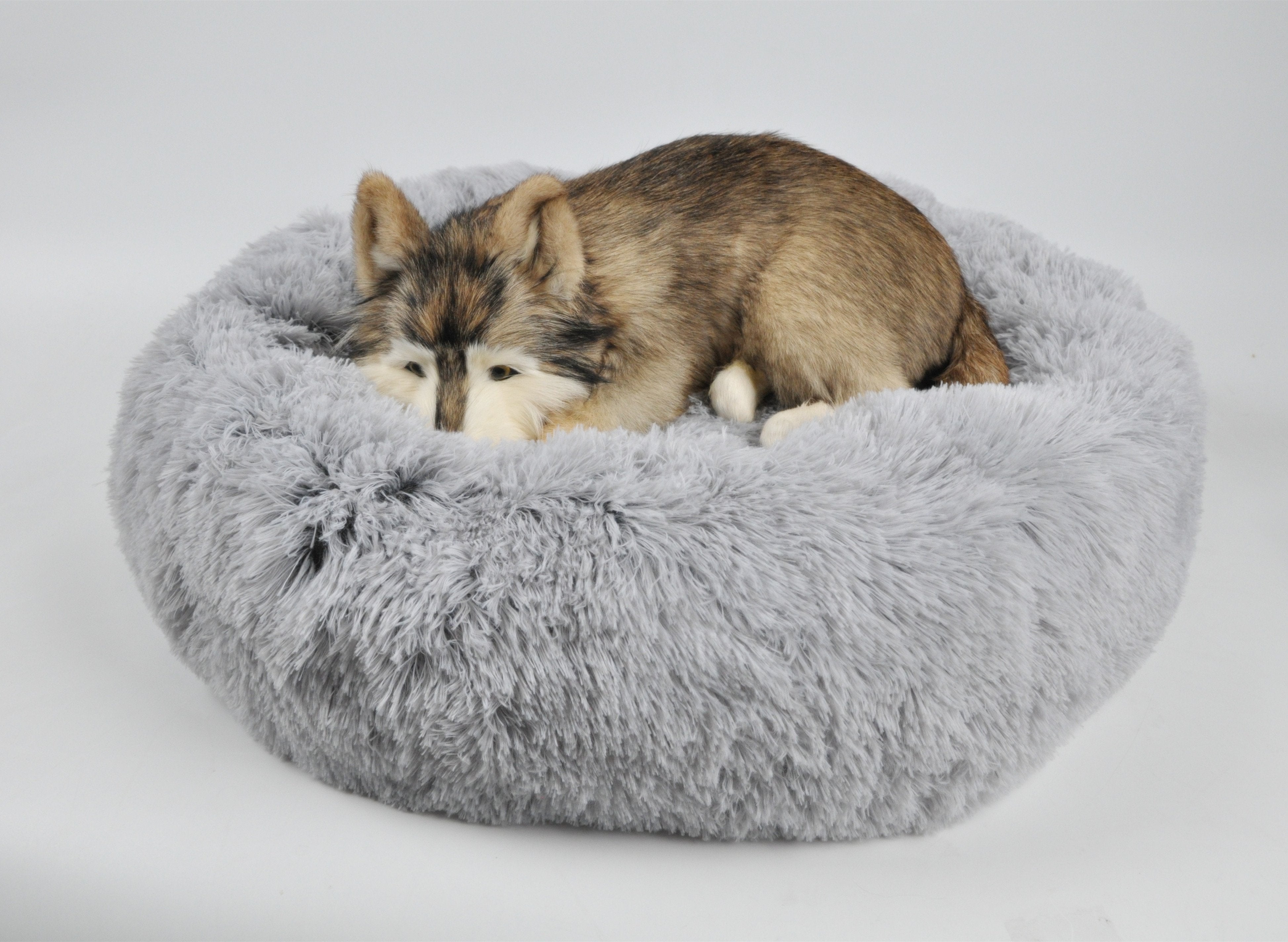 OrthoPlush Pet Bed Snowflake White Two Tone Comfortable Sleeping Cushion