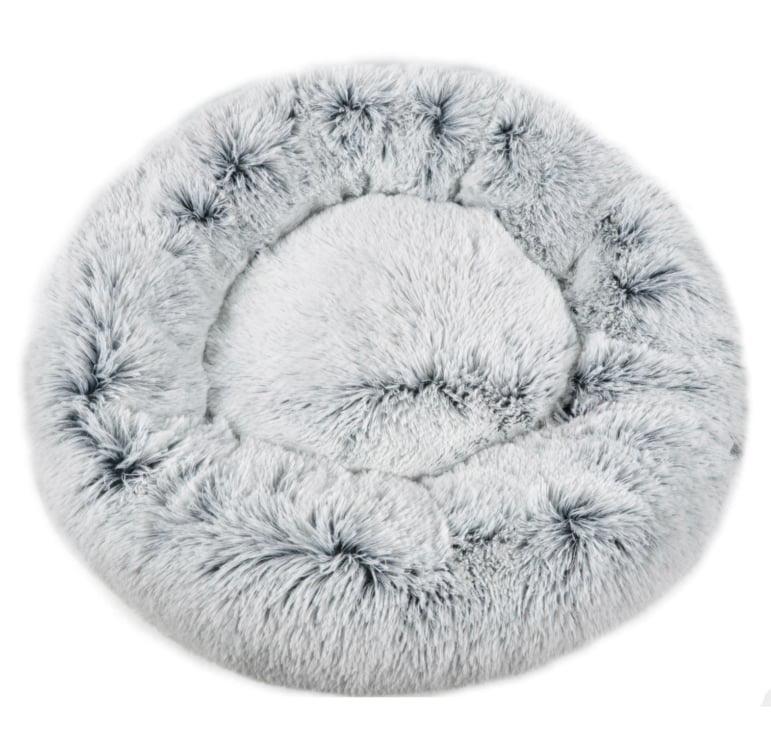 OrthoPlush Pet Bed Snowflake White Two Tone Comfortable Sleeping Cushion