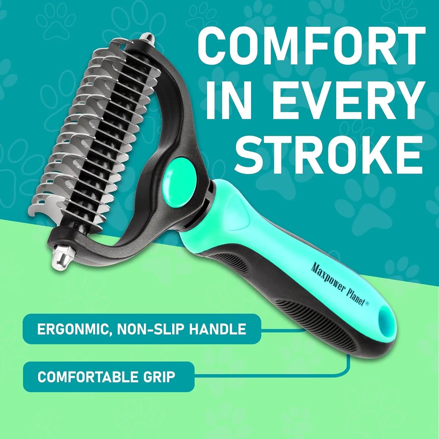 Dual-Sided Pet Grooming Rake Dematting Tool for Dogs and Cats