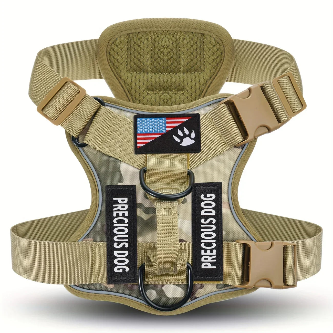 Tactical Reflective Dog Harness Heavy Duty Vest for Large Dogs
