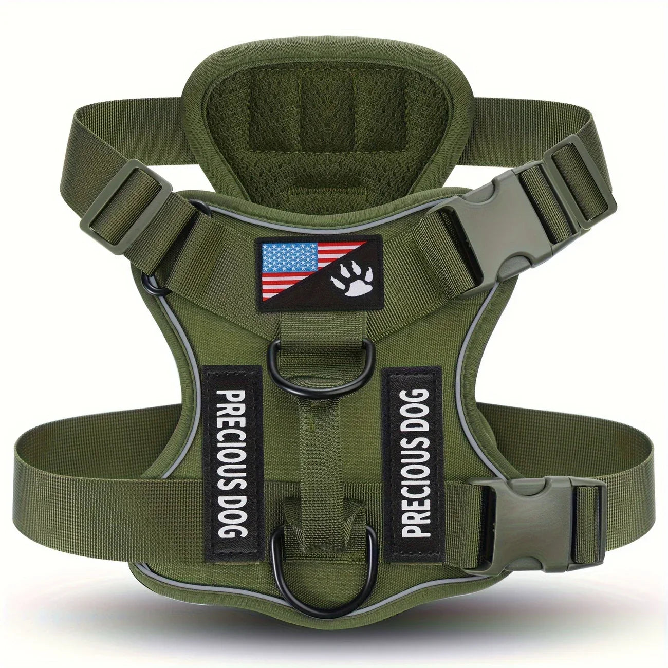 Tactical Reflective Dog Harness Heavy Duty Vest for Large Dogs