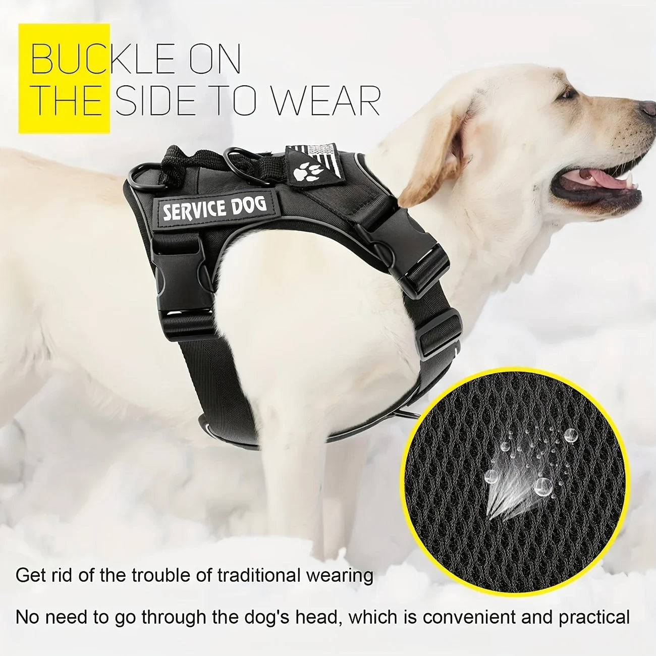 Tactical Reflective Dog Harness Heavy Duty Vest for Large Dogs