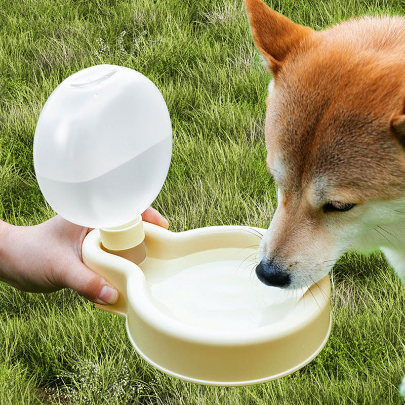Portable Pet Water Bottle with Foldable Bowl for Travel Outdoors