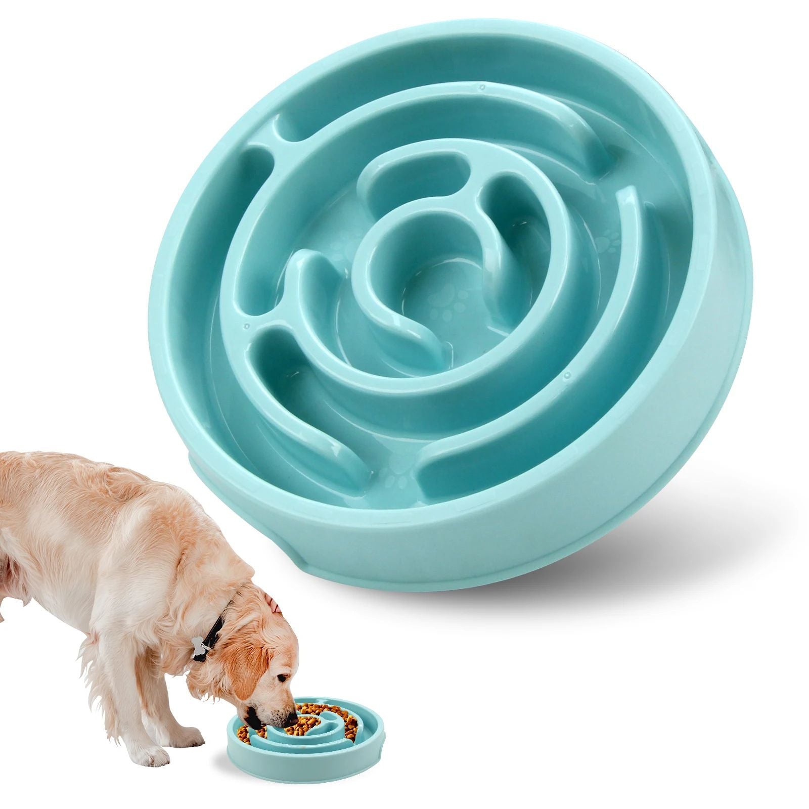 Non Slip Slow Feeder Dog Bowl for Healthy Pet Feeding