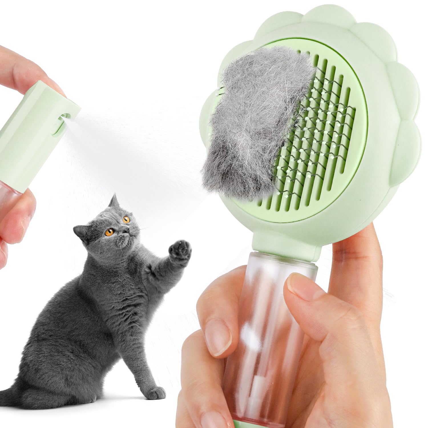 Self-Cleaning Spray Pet Brush for Cats and Dogs Grooming Tool