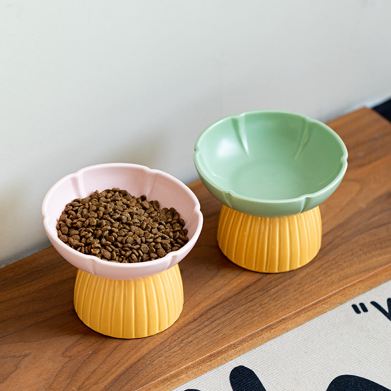 Ceramic Pet Feeding Bowl Macaron Candy Color for Cats Dogs