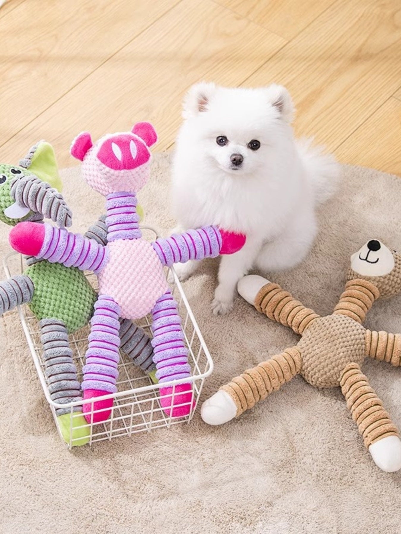 Soft Plush Animal Pet Toys for Dogs Cats Interactive Playtime