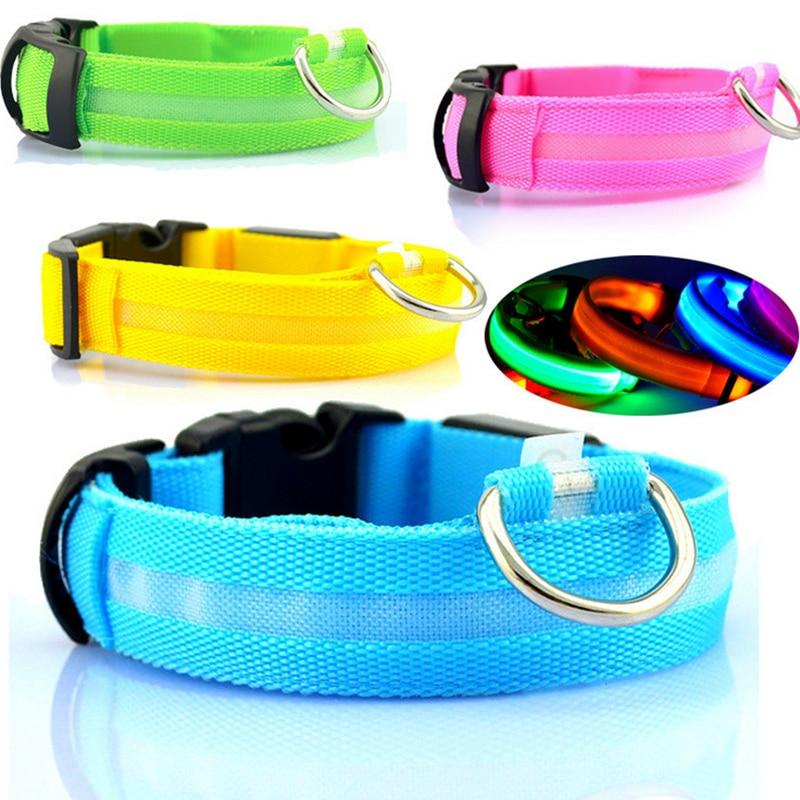 USB Rechargeable LED Pet Dog Collar for Night Walking Safety