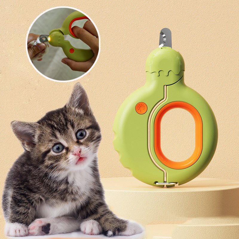 LED Pet Nail Clippers Safe Grooming Tool for Cats Dogs