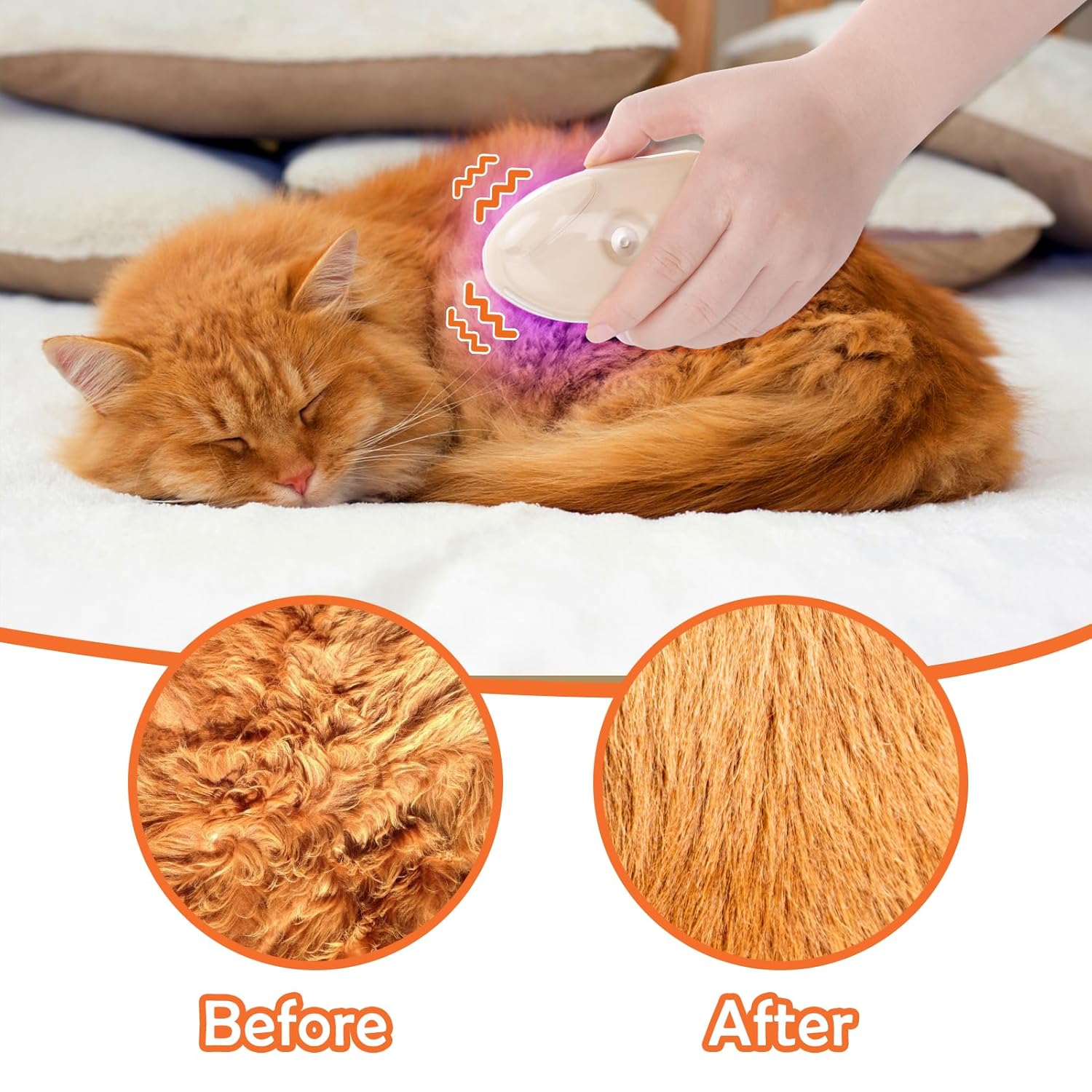 4 In1 Steam Pet Brush for Cats and Dogs Grooming Tool