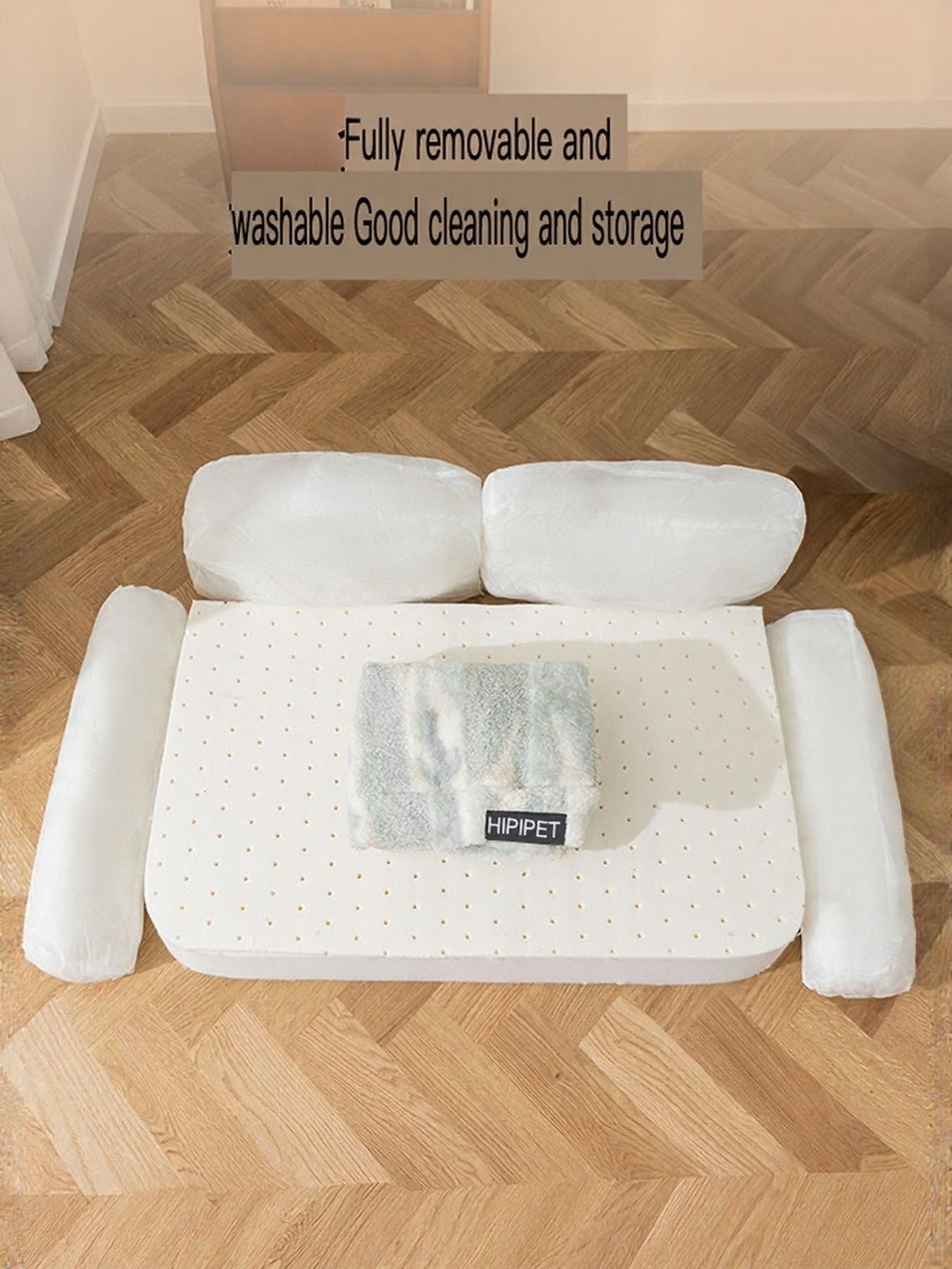 Soft Plush Pet Bed Comfortable Sleeping Cushion for Dogs Cats Puppies