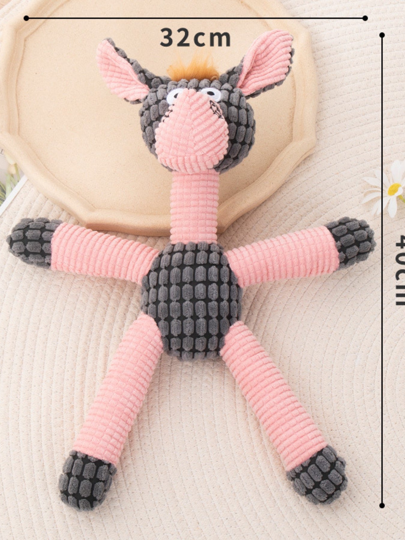 Soft Plush Animal Pet Toys for Dogs Cats Interactive Playtime
