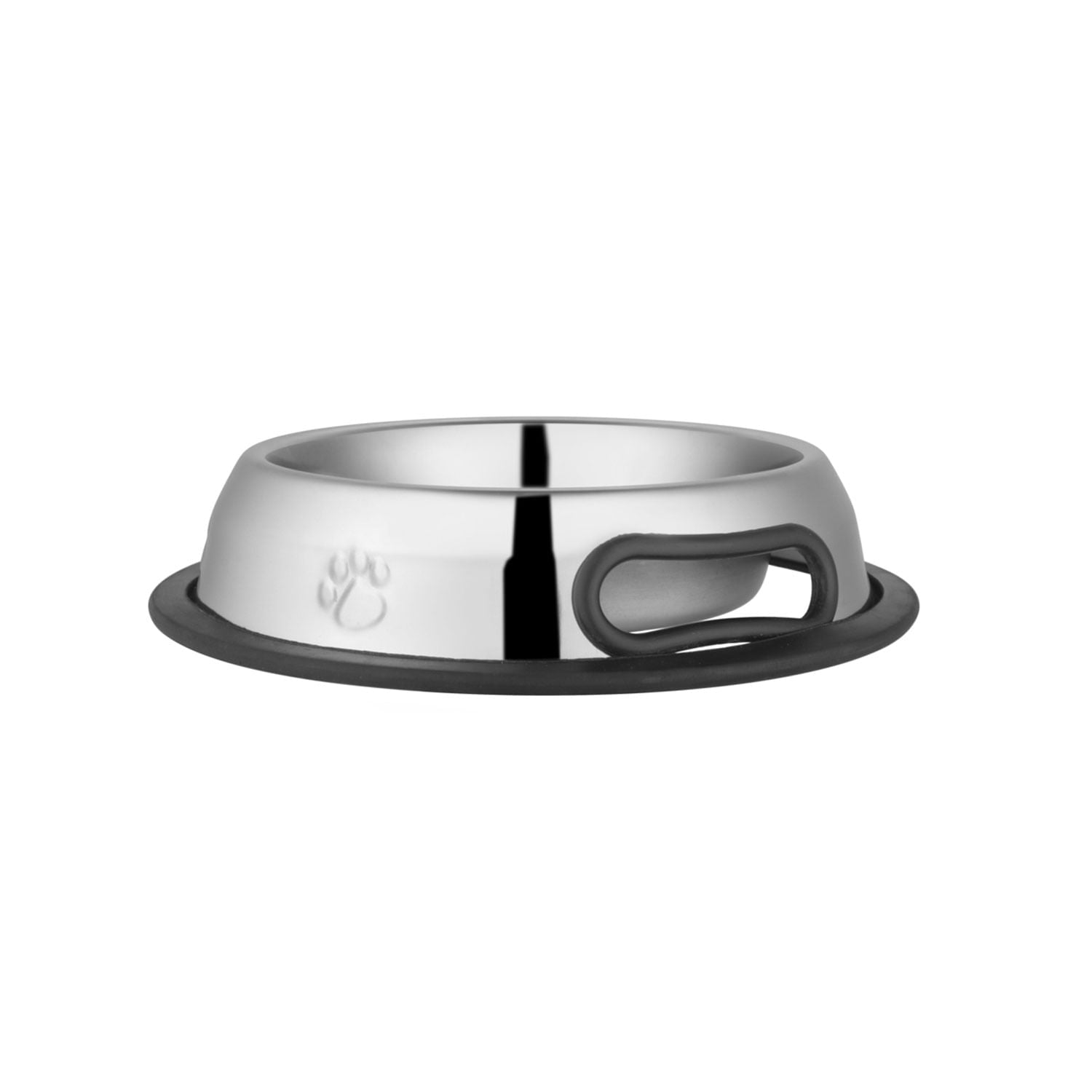 No-Tip Stainless Steel Pet Bowl with Anti-Skid Rubber Base Feeding