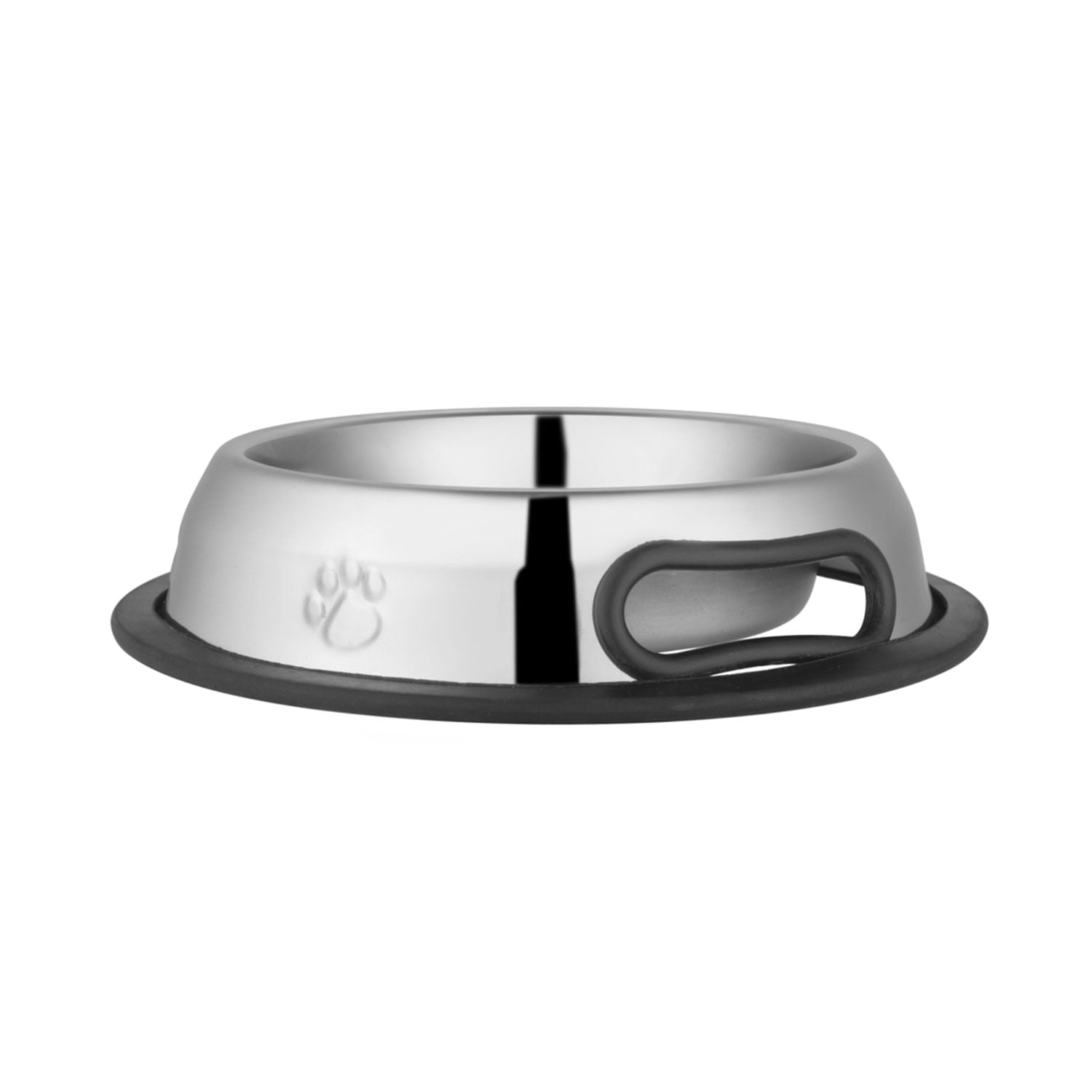 No-Tip Stainless Steel Pet Bowl with Anti-Skid Rubber Base Feeding