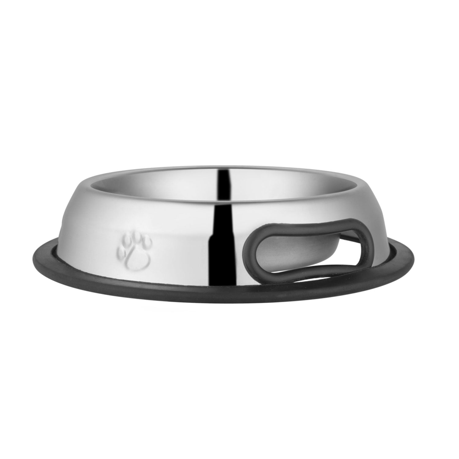 No-Tip Stainless Steel Pet Bowl with Anti-Skid Rubber Base Feeding