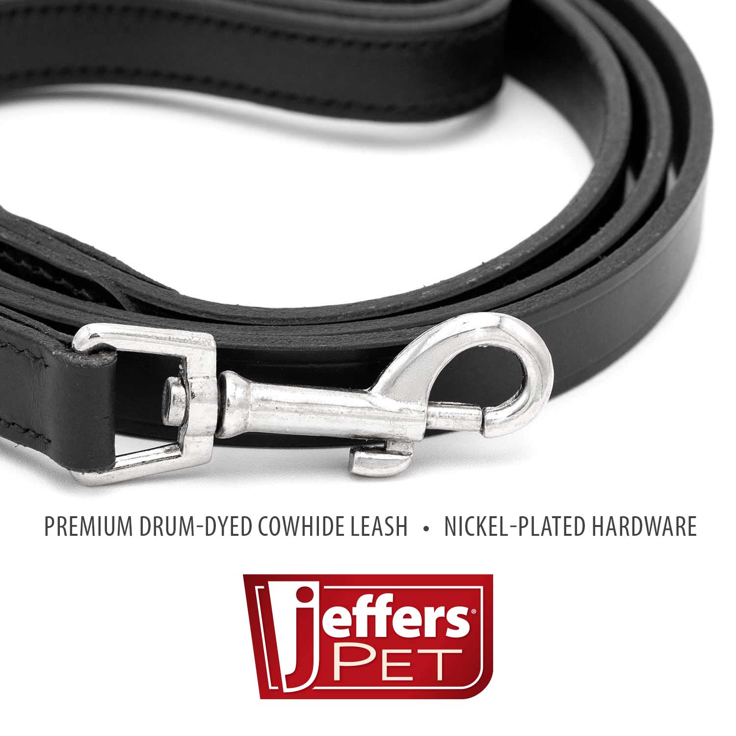 Black Padded Leather Pet Leash Durable Comfortable Dog Walking Lead