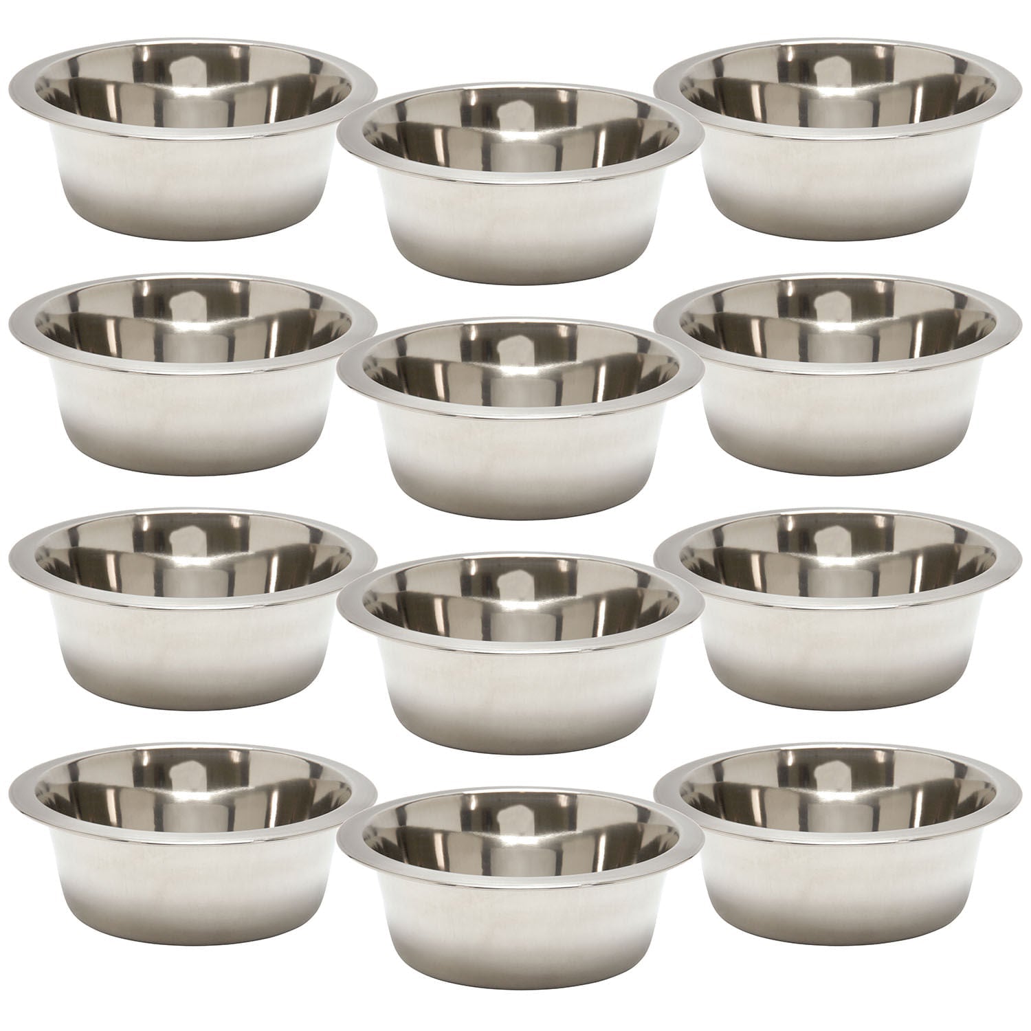 Stainless Steel Pet Food and Water Bowls for Dogs Cats