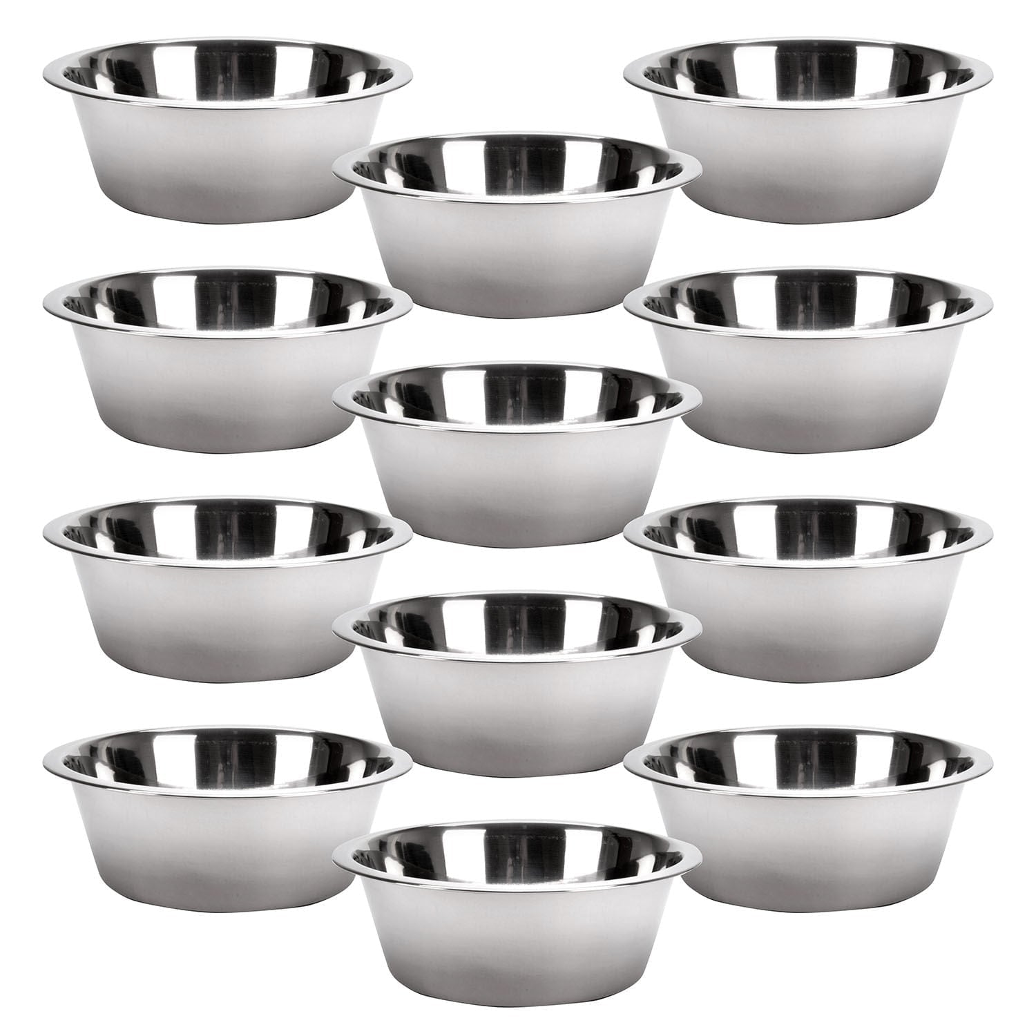 Stainless Steel Pet Food and Water Bowls for Dogs Cats